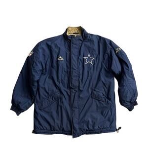 Vtg 1990s Mens Sz XL Pro Line APEX ONE Dallas Cowboys Logo Jacket Blue
